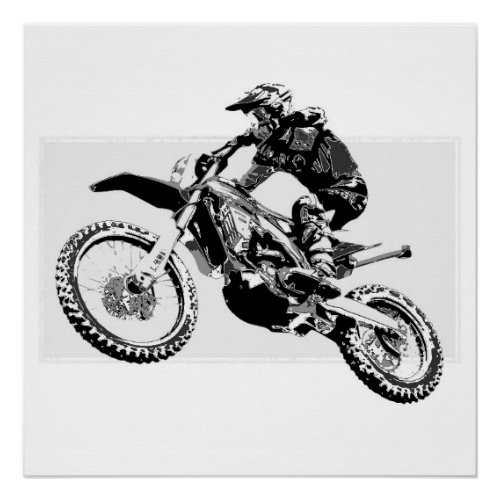 Motocross Racer Design    Poster