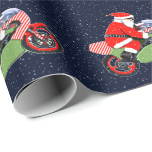 Motocross Racing Christmas Wrapping Paper