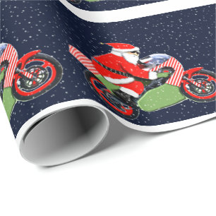 Motocross Racing Christmas Wrapping Paper