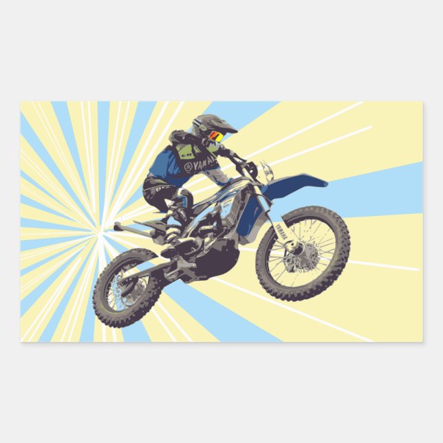Motocross Rectangular Sticker (Front)