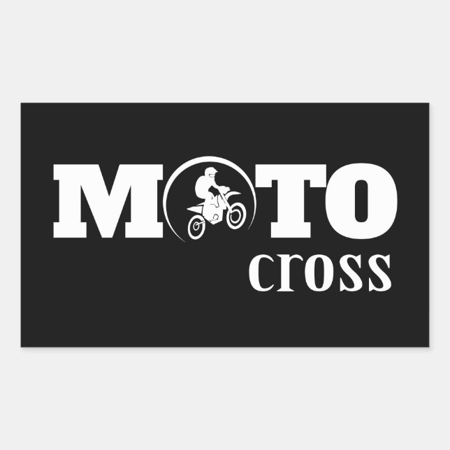 Motocross Rectangular Sticker (Front)