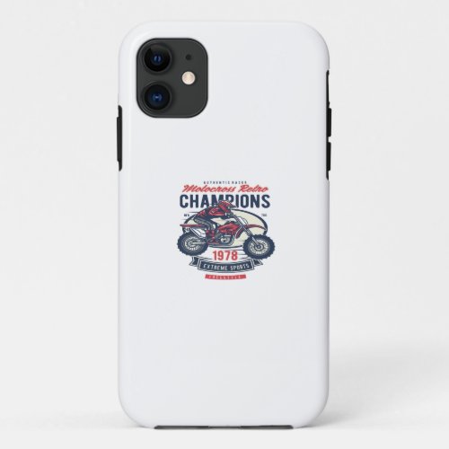 motocross retro champions iPhone 11 case