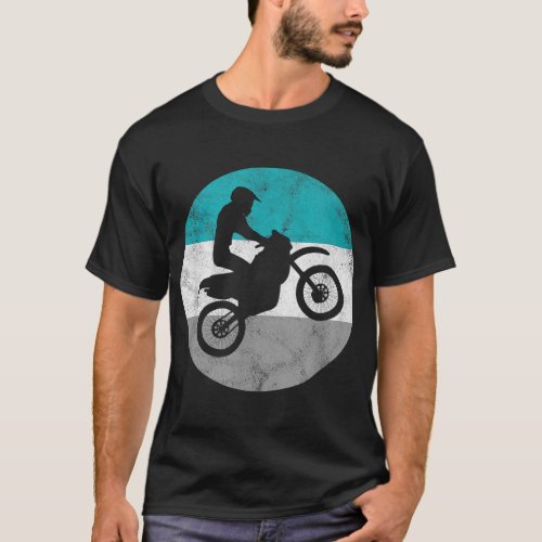 Motocross Retro Dirt Bike Gift For Men Women Boys  T_Shirt