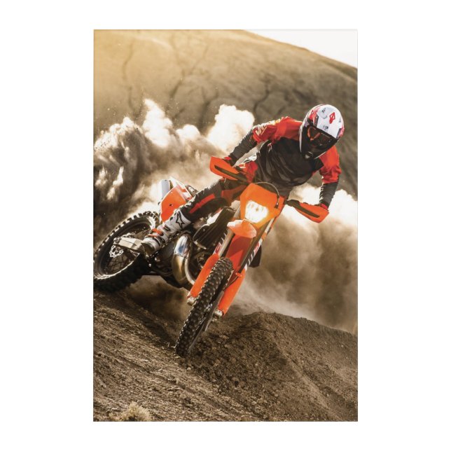 Motocross Rider Acrylic Print (Front)