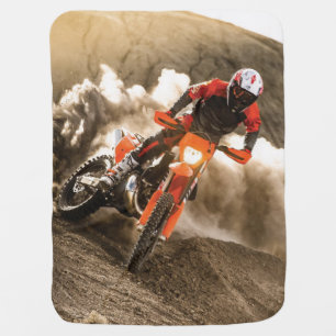 Motocross Rider Baby Blanket