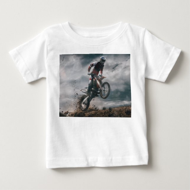 Motocross Rider Baby T-Shirt (Front)