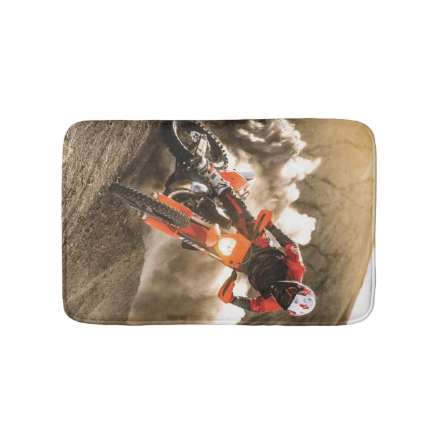 Motocross Rider Bath Mat (Front)