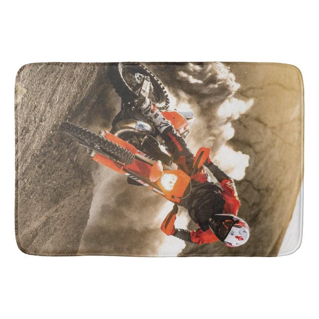 Motocross Rider Bath Mat (Front)