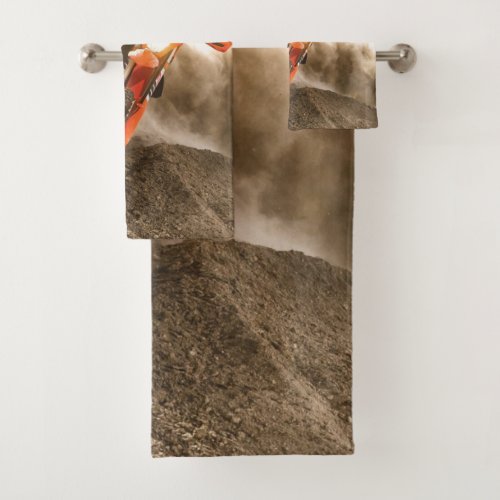 Motocross Rider Bath Towel Set