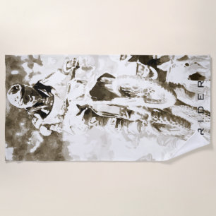 Motocross rider beach towel