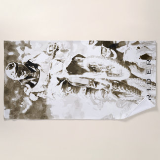 Motocross rider beach towel