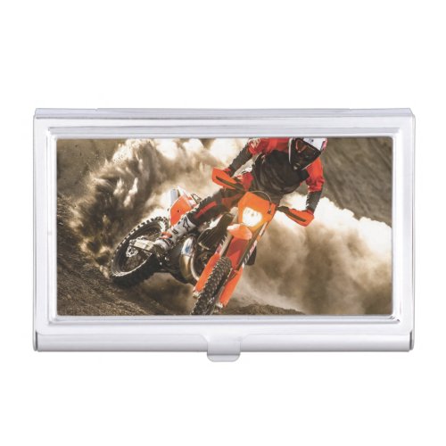 Motocross Rider Business Card Case