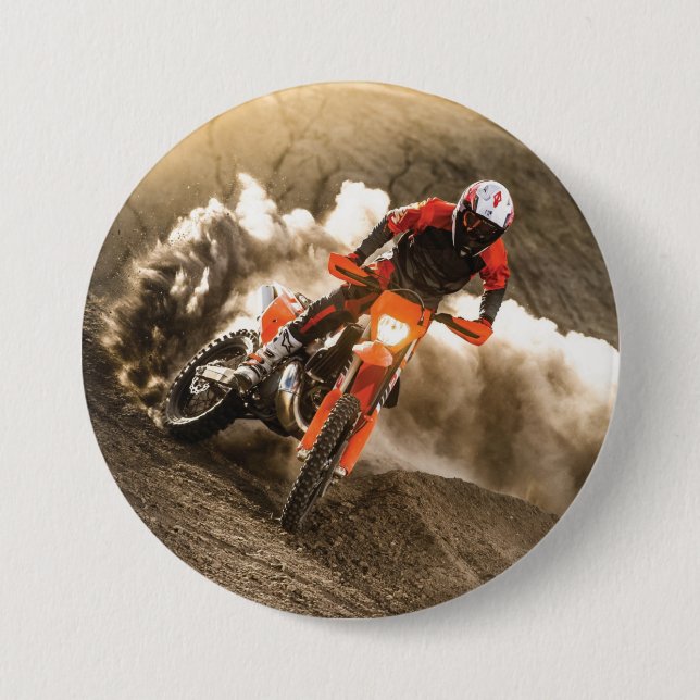 Motocross Rider Button (Front)
