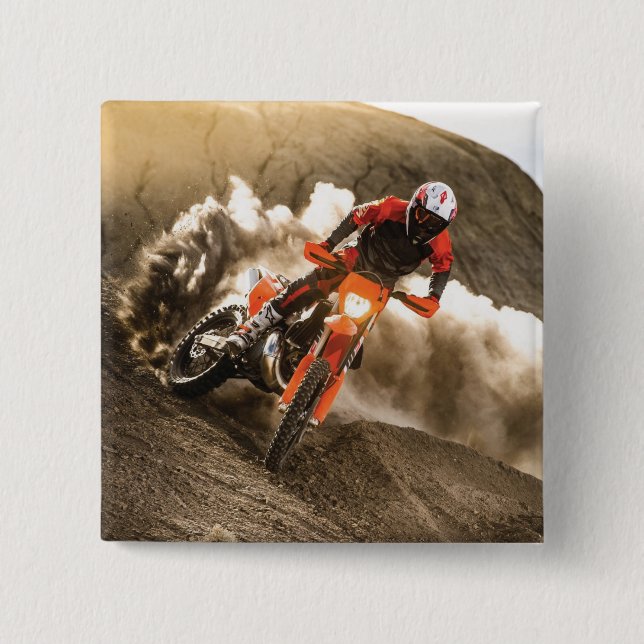 Motocross Rider Button (Front)