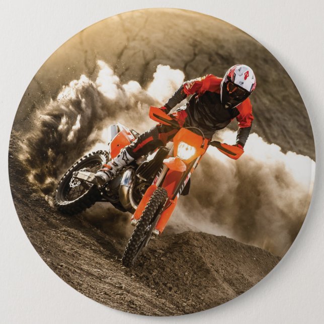 Motocross Rider Button (Front)