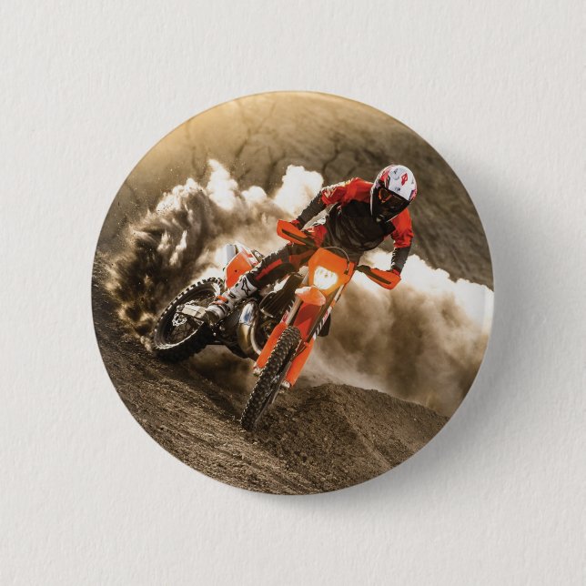 Motocross Rider Button (Front)
