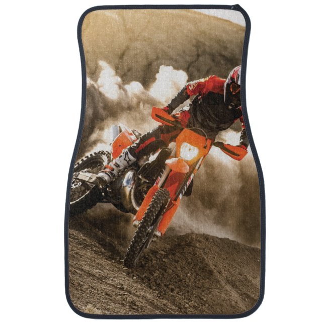 Motocross Rider Car Floor Mat (Front)