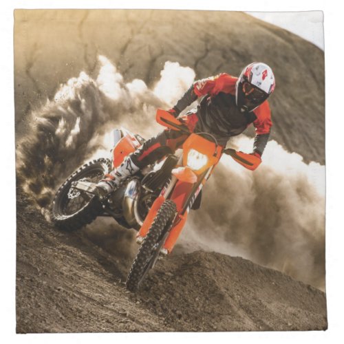 Motocross Rider Cloth Napkin