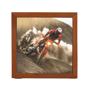 Motocross Rider Desk Organizer
