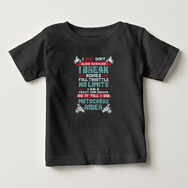 Motocross Rider Dirt Bike Life Baby T-Shirt (Front)
