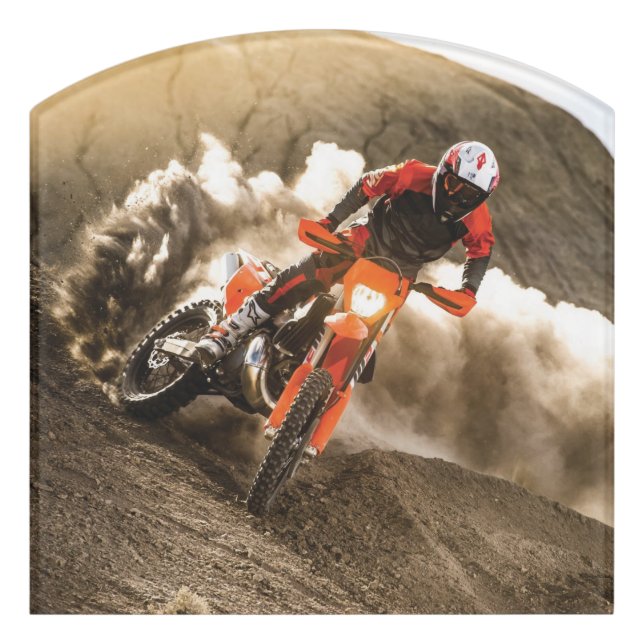 Motocross Rider Door Sign (Contour Front)
