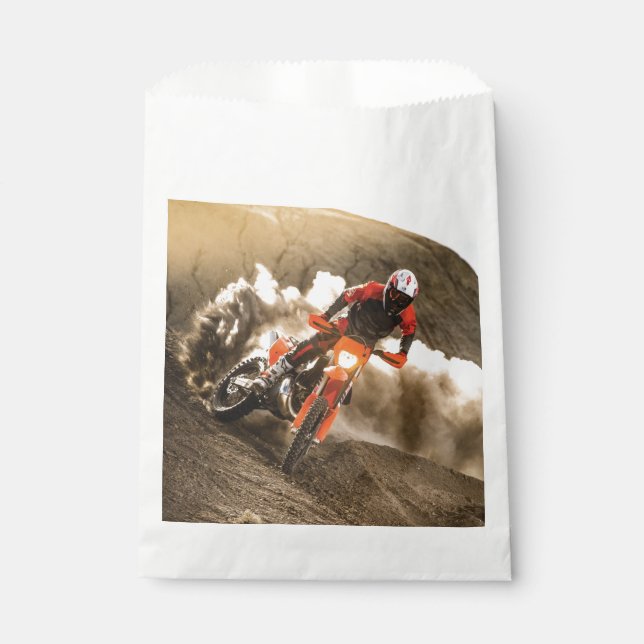 Motocross Rider Favor Bag (Front)
