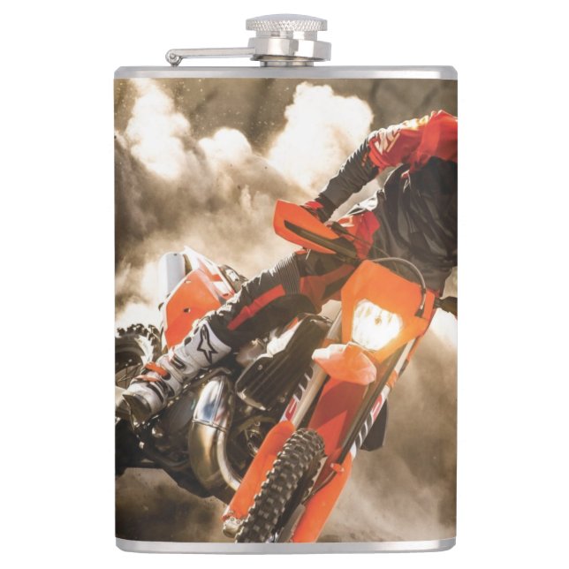 Motocross Rider Flask (Front)