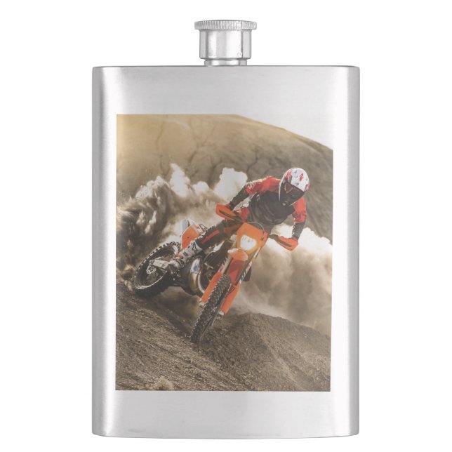 Motocross Rider Flask (Front)