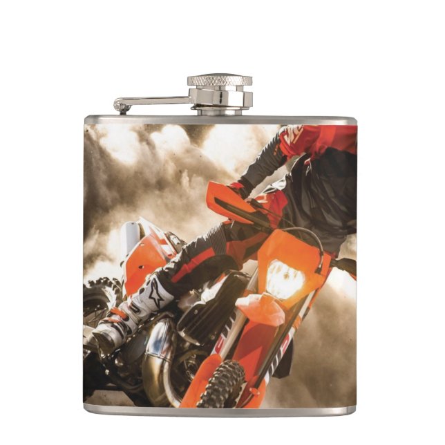 Motocross Rider Flask (Front)