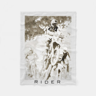 Motocross rider fleece blanket