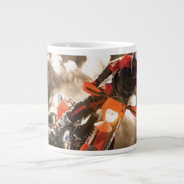 Motocross Rider Giant Coffee Mug (Front)