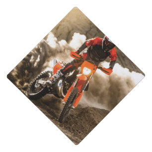 Motocross Rider Graduation Cap Topper