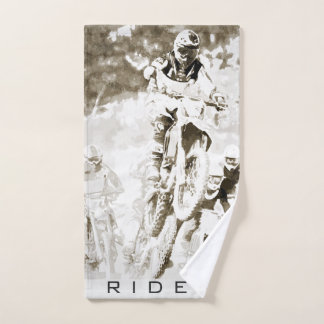Motocross rider hand towel 