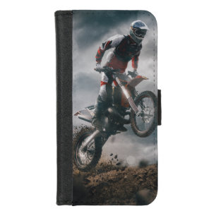 Motocross rider iPhone 8/7 wallet case