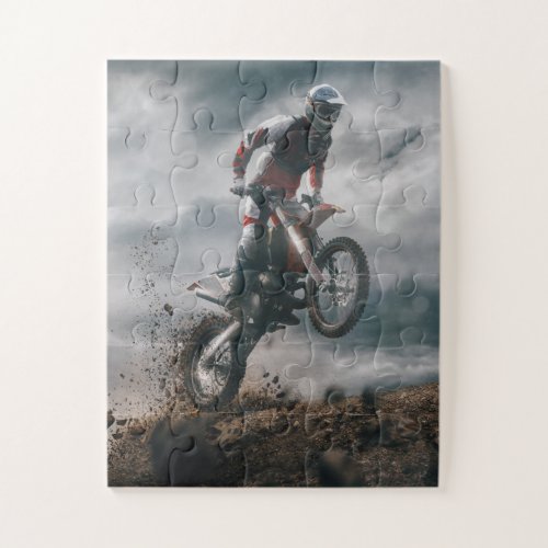 Motocross rider jigsaw puzzle