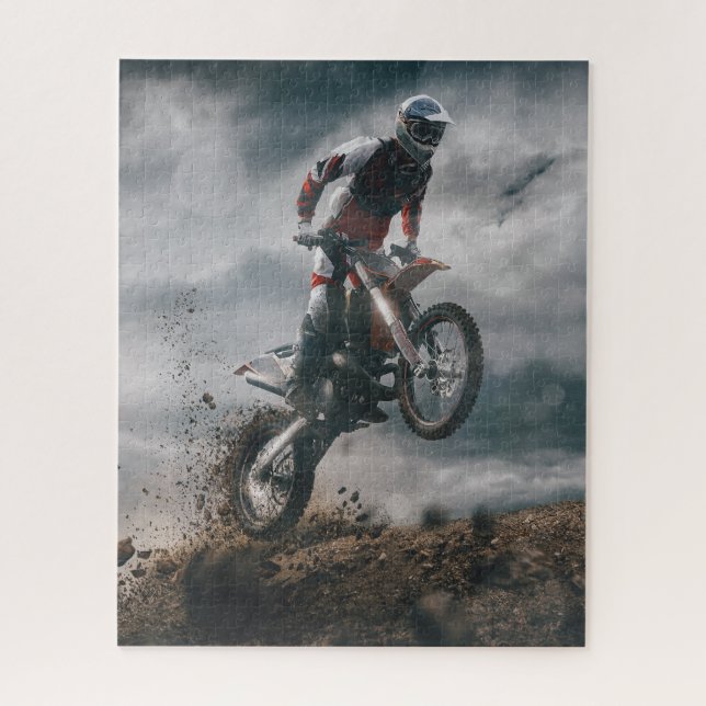 Motocross rider jigsaw puzzle (Vertical)