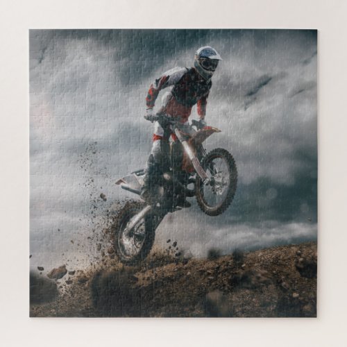 Motocross rider jigsaw puzzle