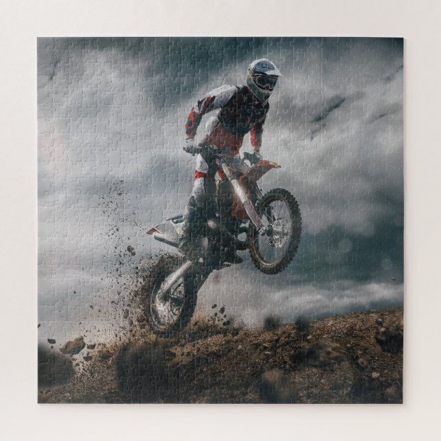 Motocross rider jigsaw puzzle (Vertical)
