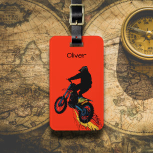 Motocross Rider Jump Luggage Tag