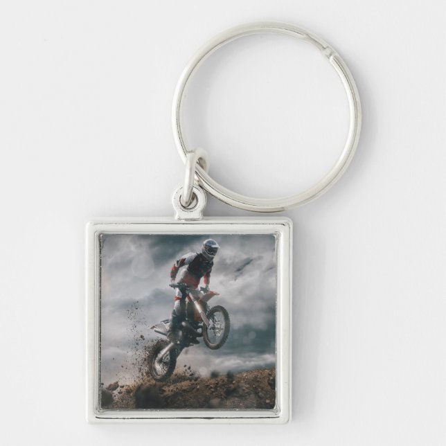 Motocross Rider Keychain (Front)