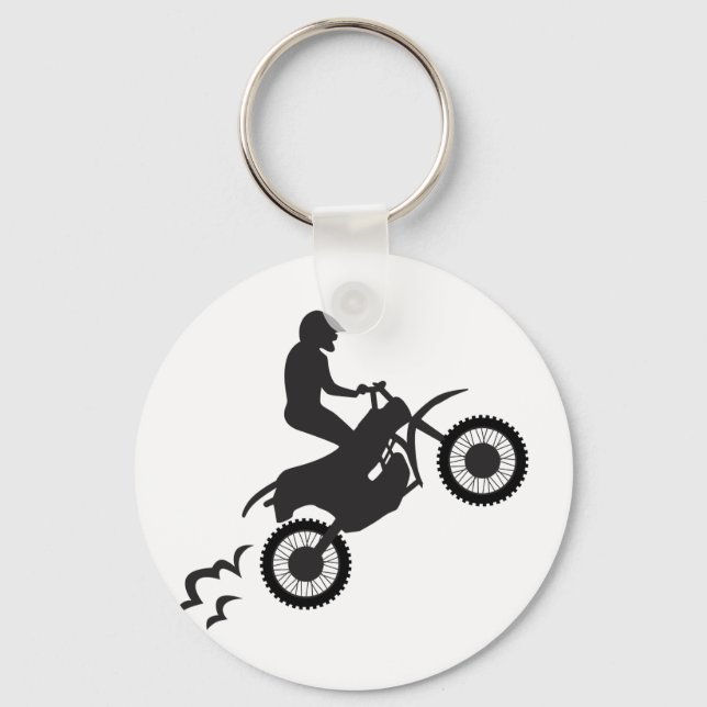 Motocross Rider Keychain (Front)