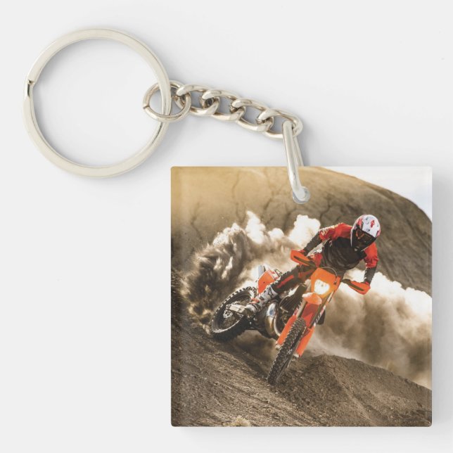Motocross Rider Keychain (Front)