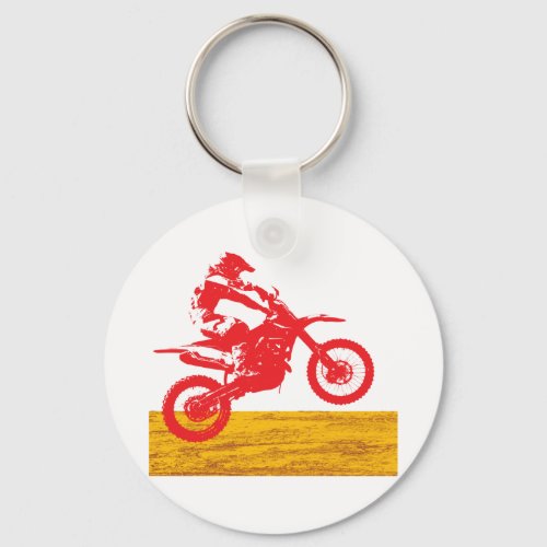 Motocross Rider Keychain