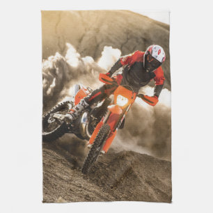 Motocross Rider Kitchen Towel