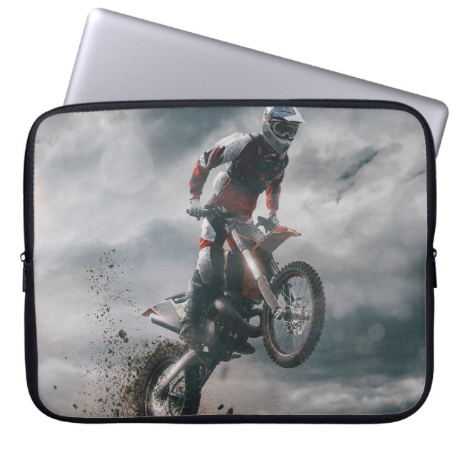 Motocross Rider Laptop Sleeve (Front)