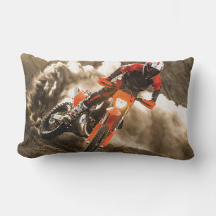 Motocross Rider Lumbar Pillow