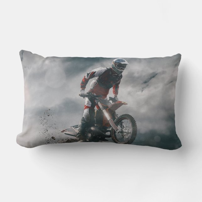 Motocross rider lumbar pillow (Front)