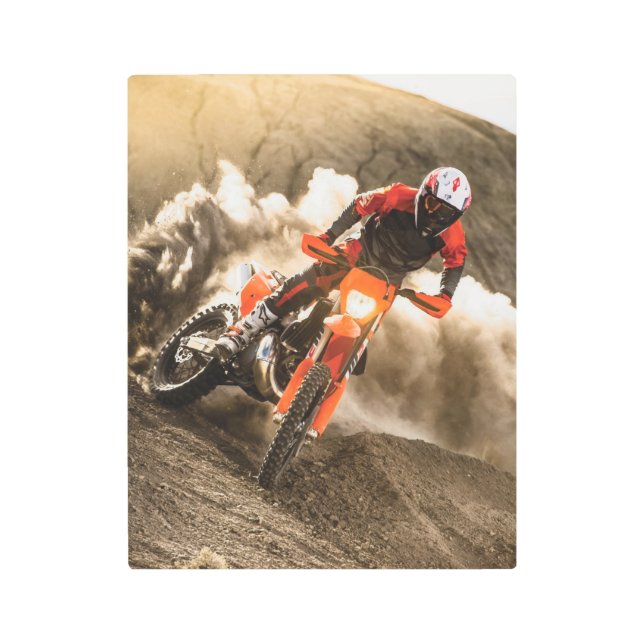 Motocross Rider Metal Print (Front)