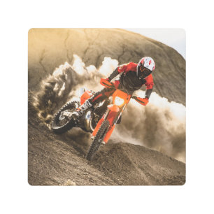 Motocross Rider Metal Print
