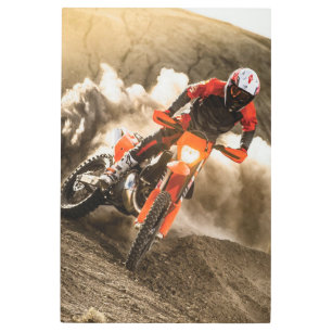 Motocross Rider Metal Print